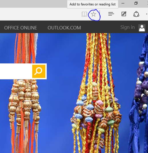 How to Get and Add favorite to microsoft Edge Browser