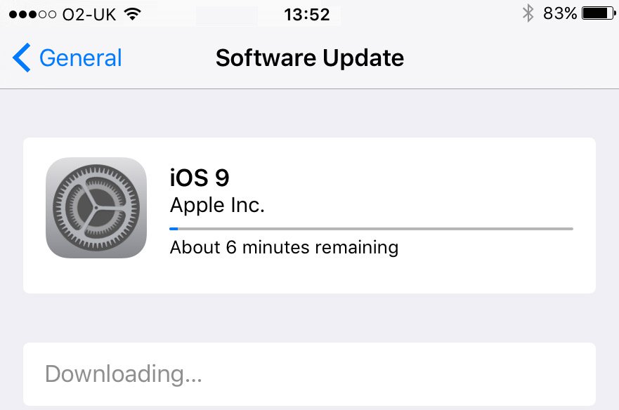 How to Update to iOS 9 through wi-Fi