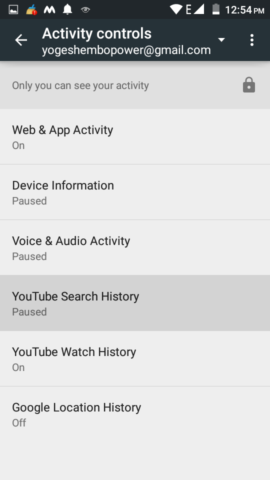 How to stop YouTube search history on Android Turn off web history