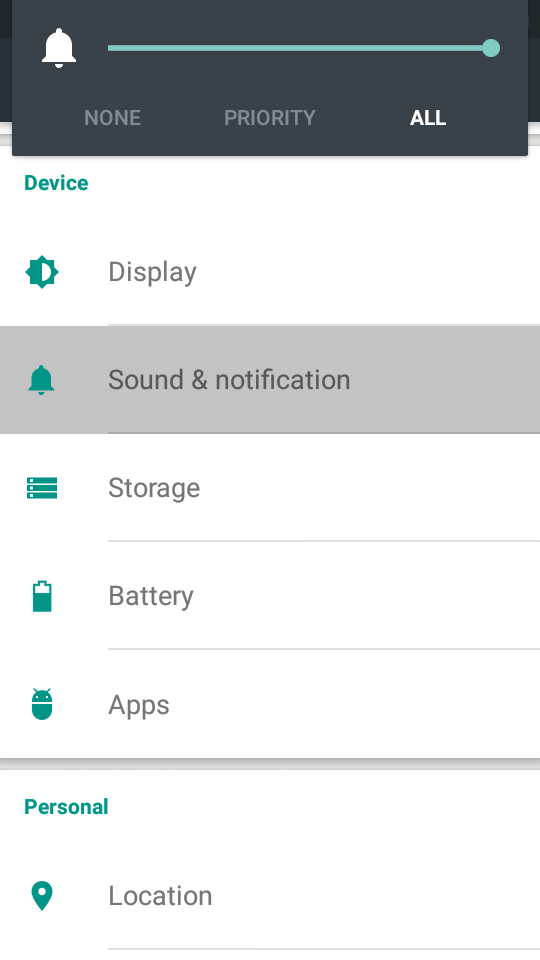 Ringtone sound & vibrate settings Android