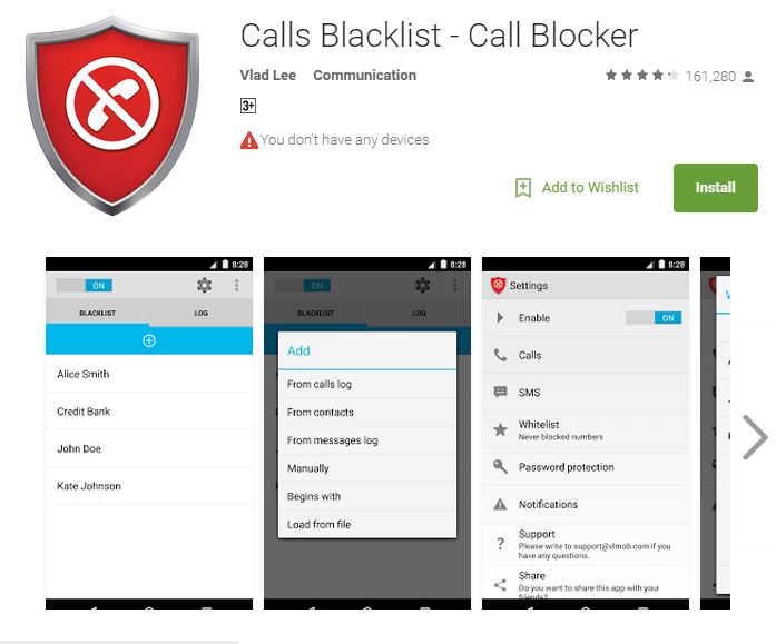 how to block private numbers in android by app