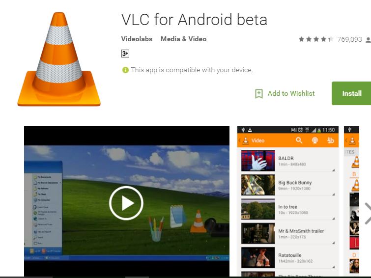 Best Video Player for Android Devices freely available - VLC for Android