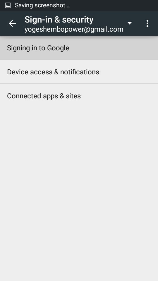 Protecting your account in Android Device