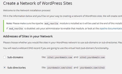 network-setup-multisite-wordpress
