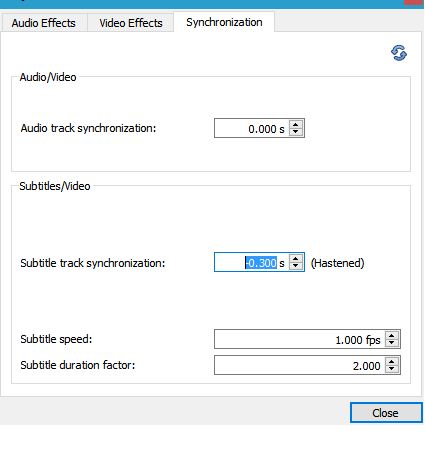 Adjust, delay, speedup Subtitle Speed in VLC Media Player