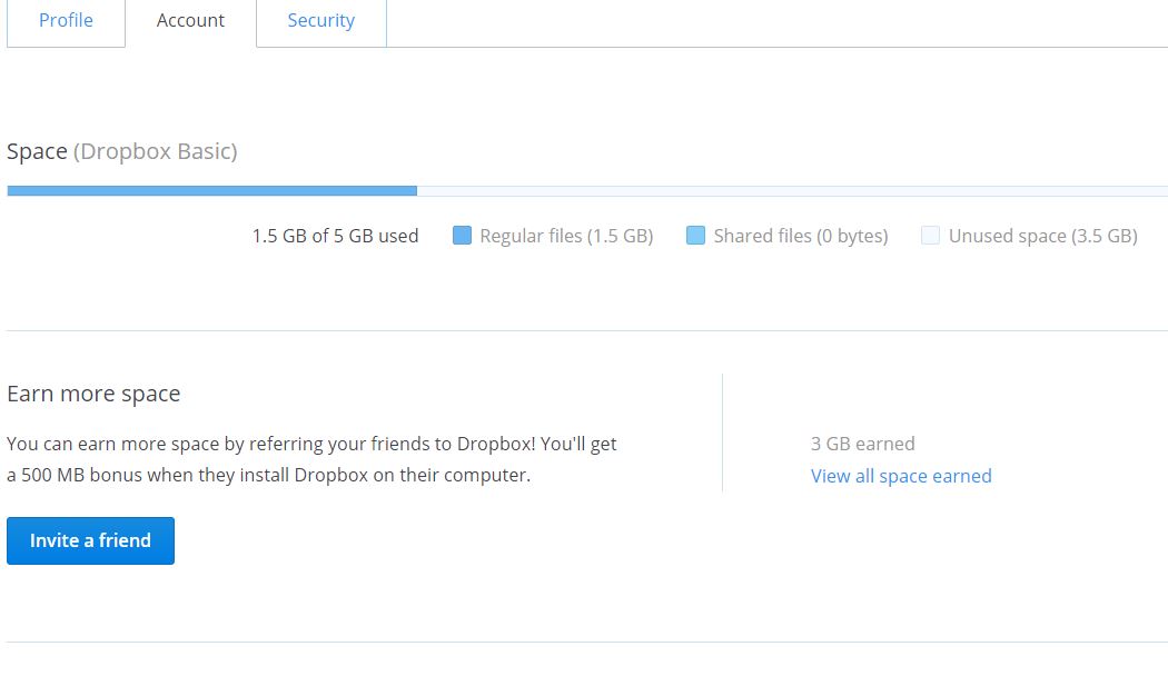 Can I earn more space on my Dropbox account