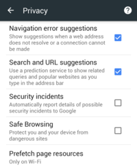 Disable Google safe browsing