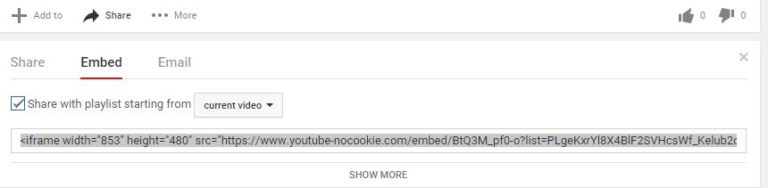 Embed a YouTube Playlist on a Blog or Website
