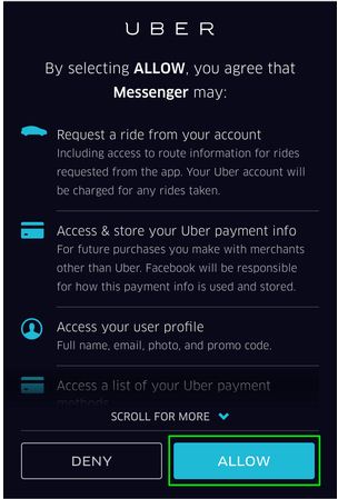 Facebook Messenger Lets You Book an Uber
