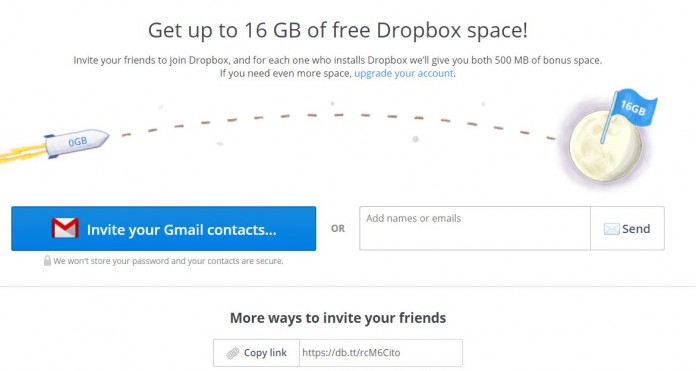 How do I earn bonus space for referring friends to Dropbox
