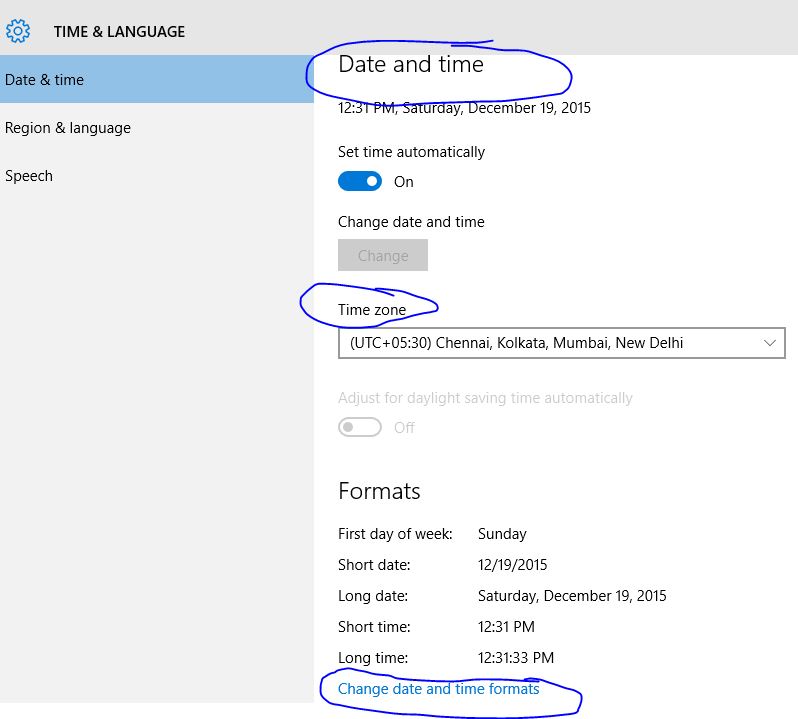 How to Change Time & Date Format also Time Zone in Windows 10 PC