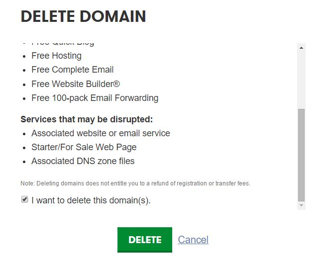 How to Delete Domain from Godaddy Admin Panel