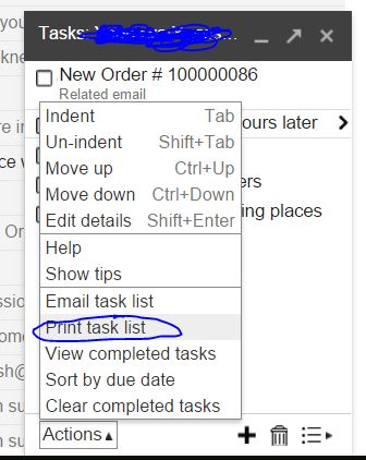 How to Take a Print of Gmail Tasks List