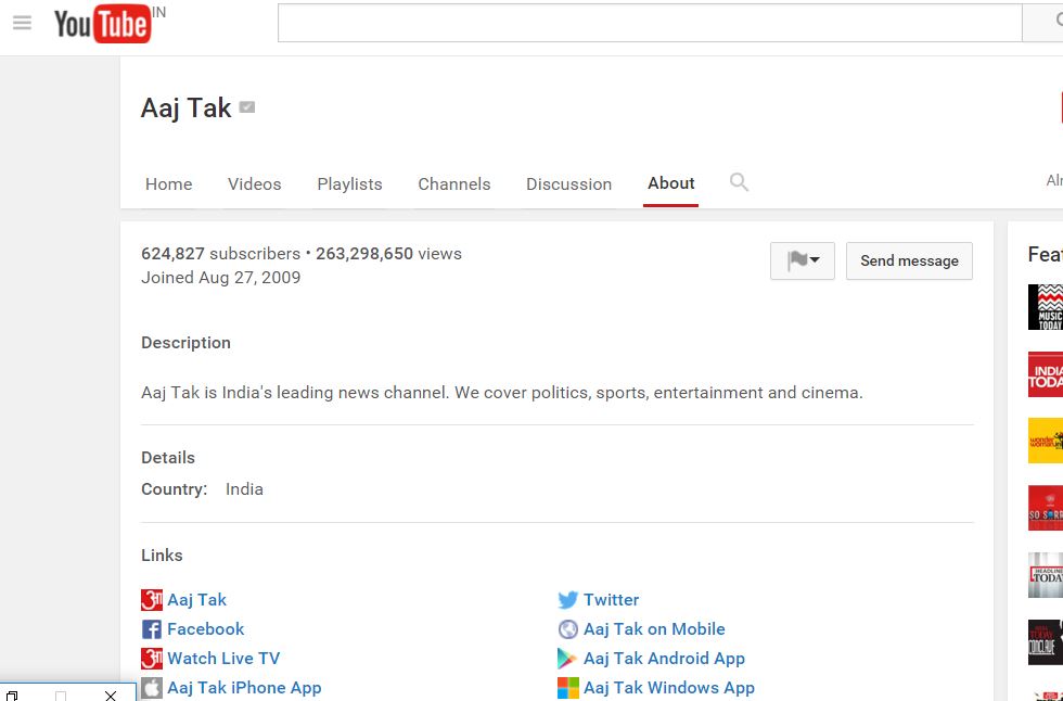 Open and See Total Video Views of YouTube Channels