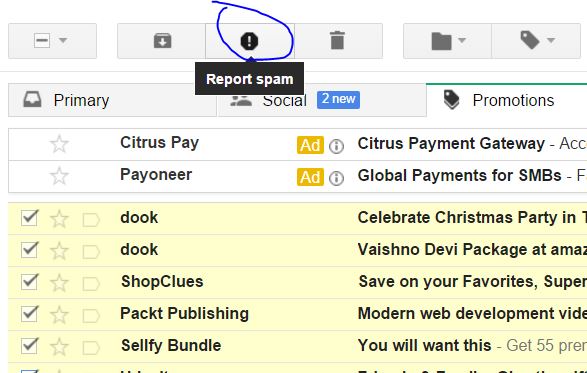 Unsubscribe and Report spam Multiple mails