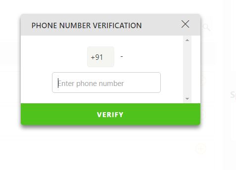 You Need to verify your contact detail to order online from Zomato