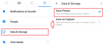 automatically save incoming photos to the photo gallery of your smartphone