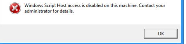 solve Windows Script Host access is disabled on this machine
