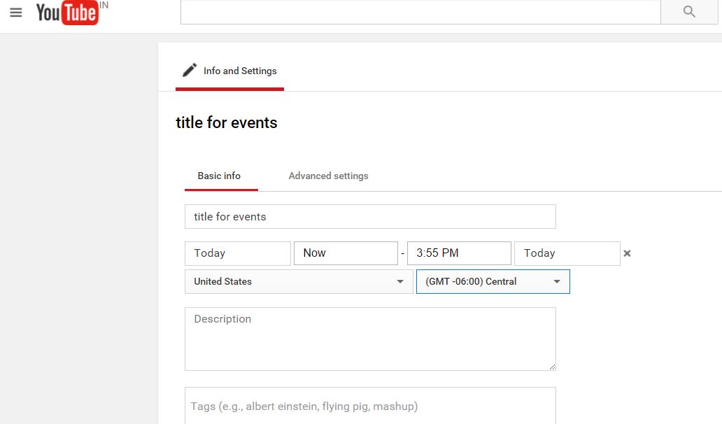 Capture DESKTOP SCREEN WITH YOUTUBE ONLINE using its event