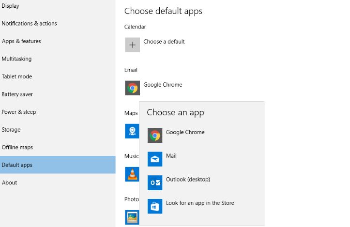 How to Choose and Set Default Apps in Windows 10 PC