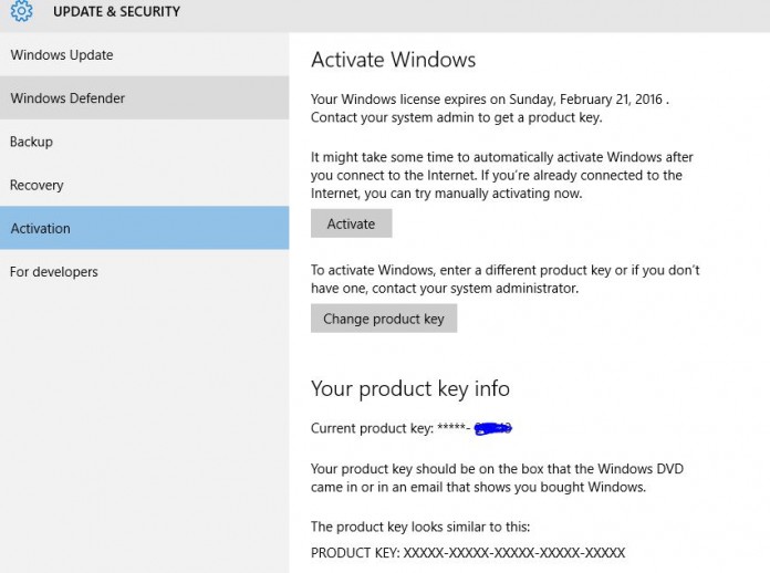 Product Key - Change in Windows 10 - Windows 10