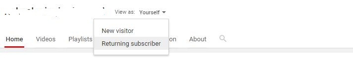 View Your YouTube Channel as Another User