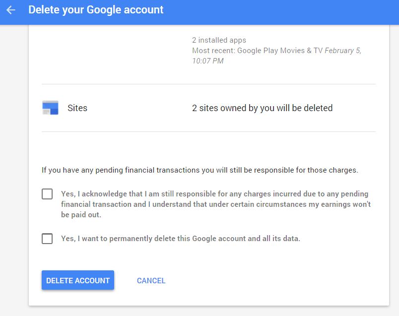 Delete your Gmail address - Accounts Help