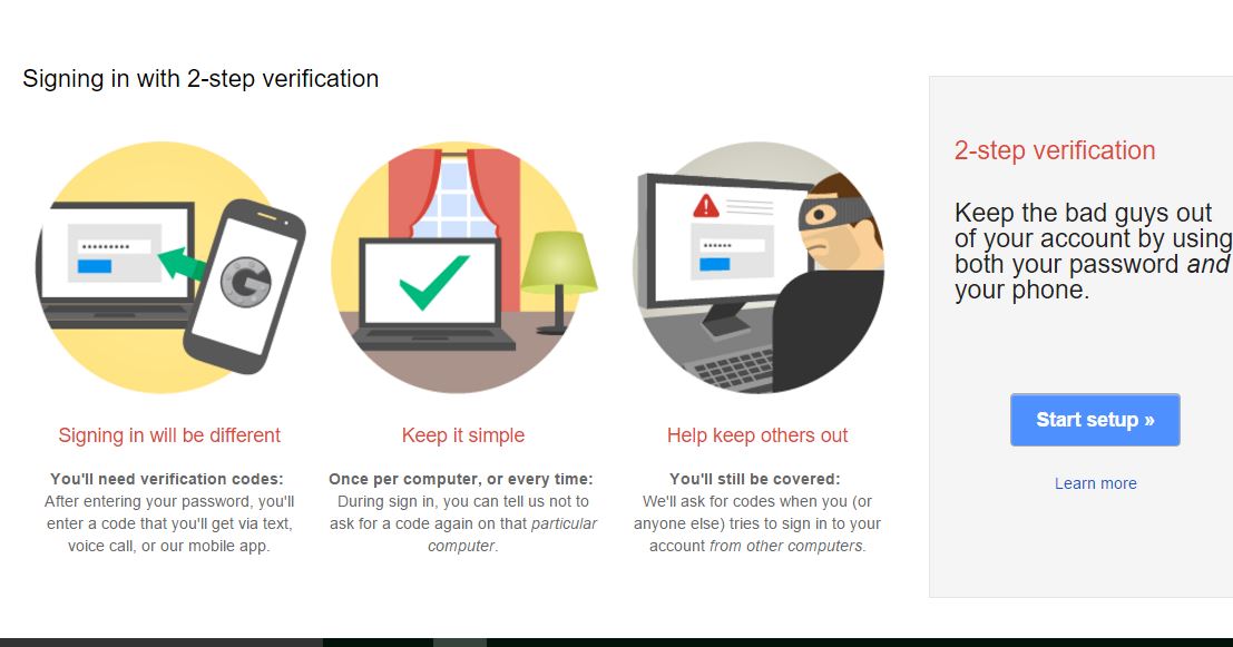 Enable Two Step Verification on Google gmail account