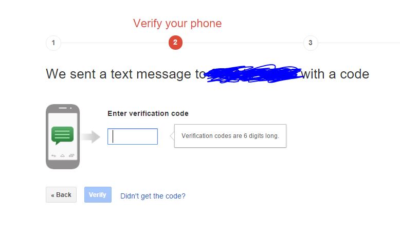 Enable two step verification on Google account