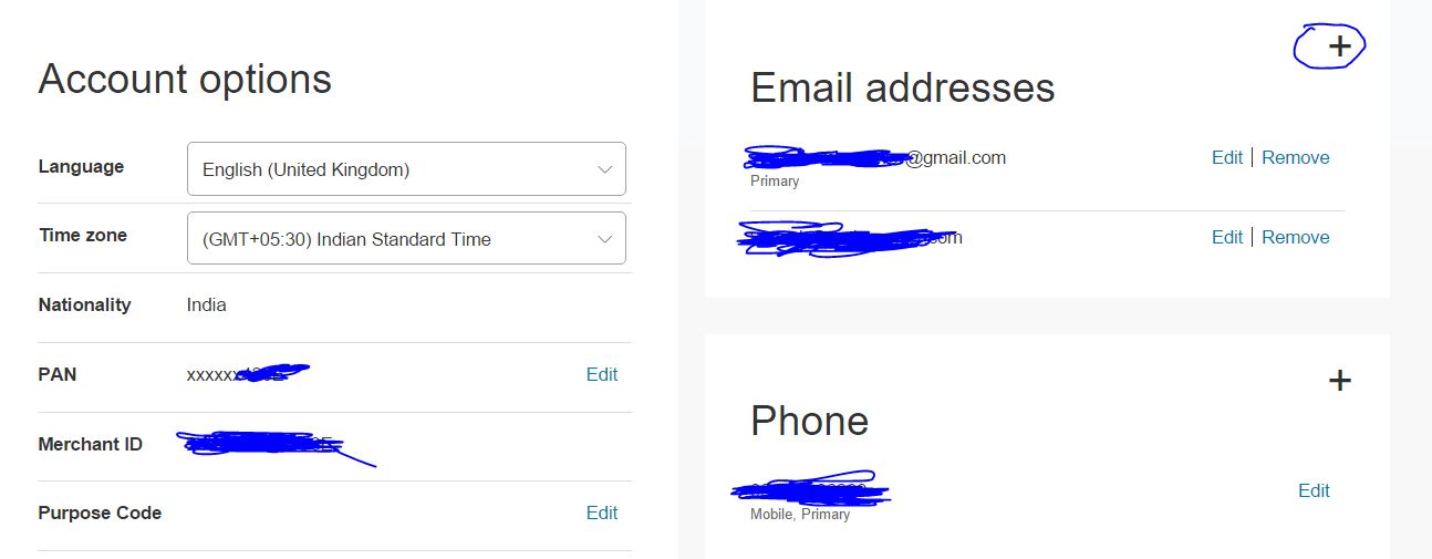 Multiple Email Account to Manage PayPal Account