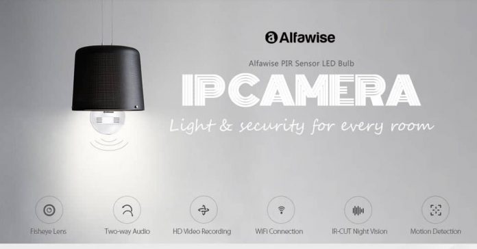 Alfawise JD - T8610 - Q2 Wireless WiFi IP Camera Bulb Cam GearBest Coupon Code with Global Shipping