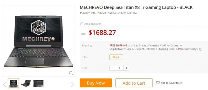 MECHREVO Deep Sea Titan X8 Ti Gaming Laptop GearBest Coupon Code