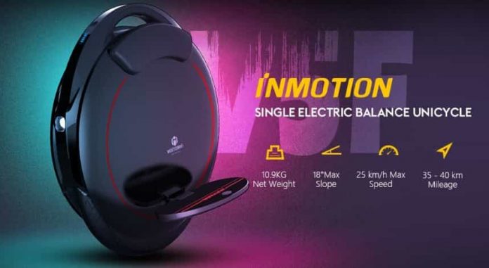INMOTION V5F 4.0Ah Battery Electric Balance Unicycle with $200 GearBest Promo Code
