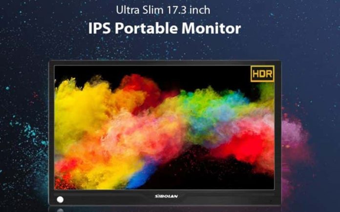 SIBOLAN S4 17.3 inch IPS 1080P HDR Portable Monitor $33 GearBest Promo Code