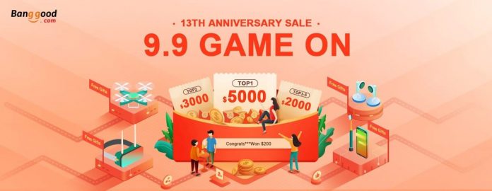 Banggood 2019 13th Anniversary Sale - Win Up to $10000, Big Off on Gadgets
