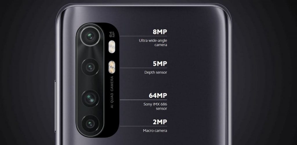Xiaomi Mi Note 10 Lite 5-Camera Setup, & Single Front Camera Setup