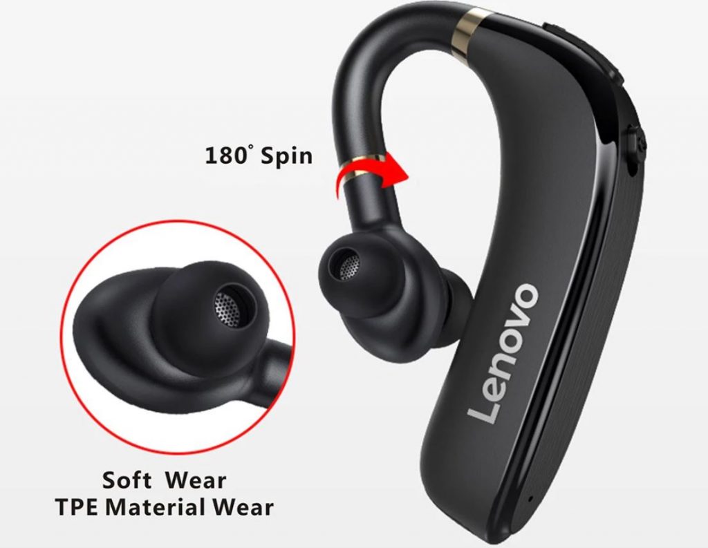 Lenovo HX106 Bluetooth 5.0 Business Wireless Ear Hook Promo Code with Global Delivery
