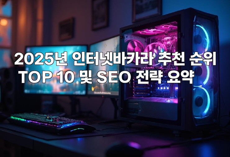 2025년 인터넷바카라 추천 순위 TOP 10 및 SEO 전략 요약